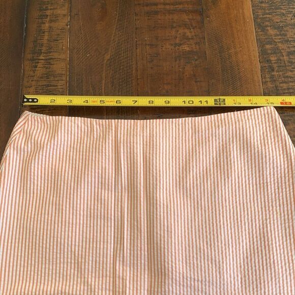 Mollie B Tote & Matching Skirt Set – Pink Orange Seersucker with Ribbon - Picture 9 of 12